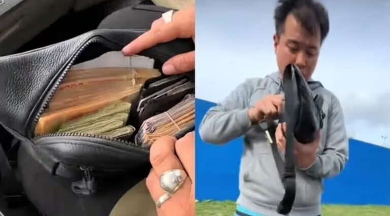 La reacción viral de un hombre cuando le devolvieron una riñonera con miles de pesos que había perdido