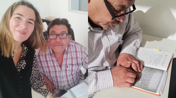Alberto vendía café, aprendió a leer y escribir a los 56 años y pudo mandarle la primera carta a su mamá