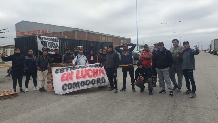 Estibadores portuarios reclaman en el puerto y denuncian incumplimientos por parte de una empresa