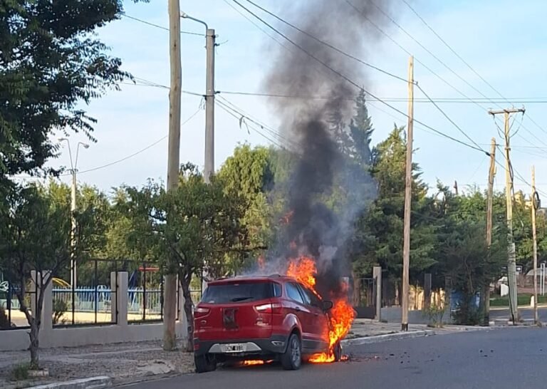 Se incendió un vehículo en el centro de Comodoro