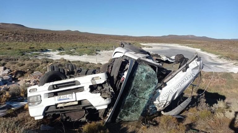 Camionero en terapia intensiva tras un accidente en Ruta 3
