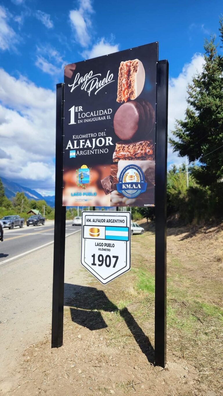 Lago Puelo inauguró el “Km. del alfajor argentino”