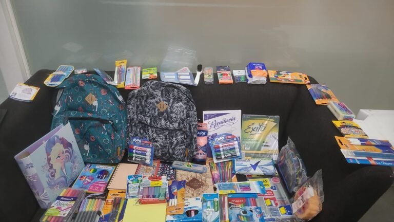 Intentó robar casi cincuenta productos escolares de un supermercado