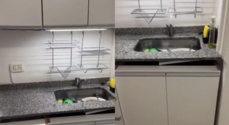 Compró un mueble para su cocina, fue a revisar cómo lo colocaron y quedó impactada al ver el resultado