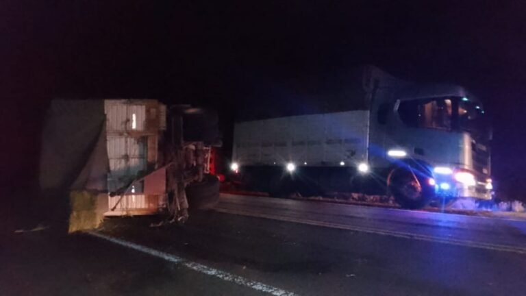 Un camionero manejaba en estado de ebriedad y volcó