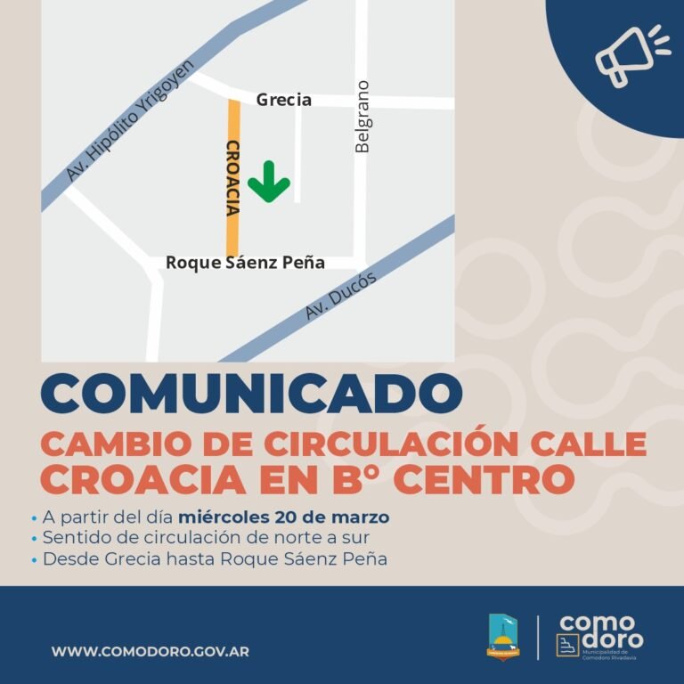 Cambiará el sentido de circulación en la calle Croacia