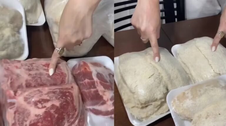 Una pareja fue a la carnicería, hizo la compra mensual y se sorprendió por el gasto que hicieron