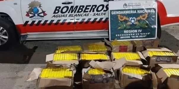 Incautaron 314 kilos de cocaína en una camioneta de bomberos