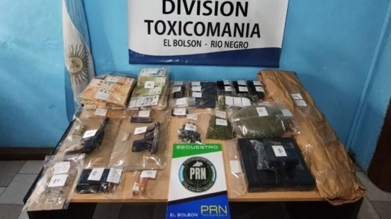 Desbarataron una red de narcotráfico que operaba en El Bolsón y General Roca