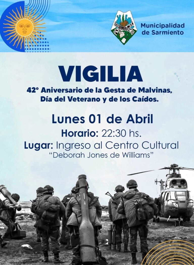 Balochi encabezará la vigilia y el acto conmemorativo del 42º aniversario de la Gesta de Malvinas