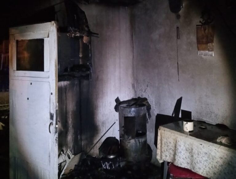 La salamandra sobrecalentó el techo y se incendió su vivienda