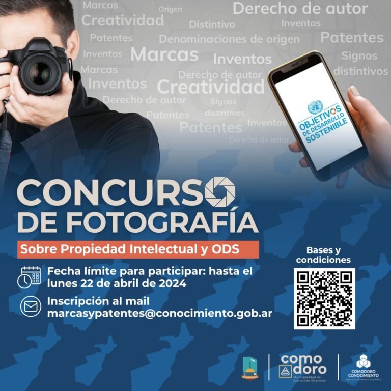 Invitan a participar del Concurso de Fotografía sobre Propiedad Intelectual y Objetivos de Desarrollo Sostenible