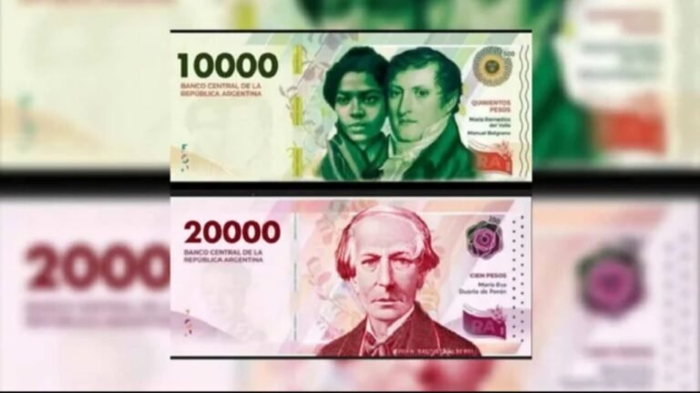 El Banco Central anunció cuándo comenzarán a circular los billetes de $10.000 y $20.000