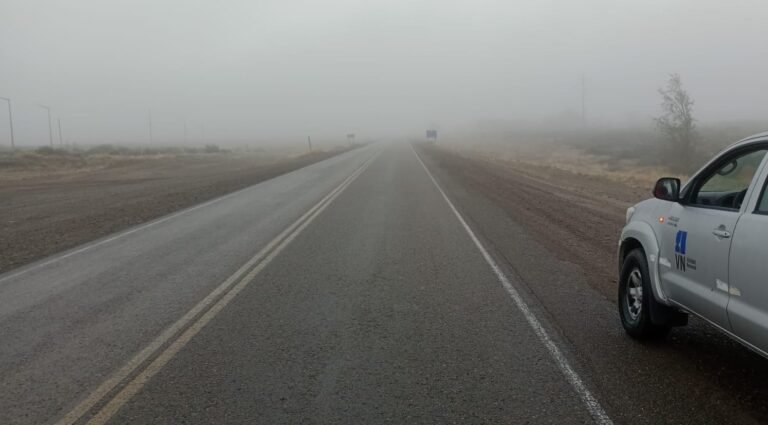 Solicitan circular con precaución en Ruta Nacional Nº 3 ante la presencia de niebla