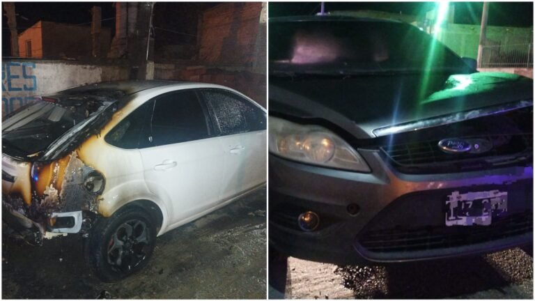 Dos vehículos prendidos fuego