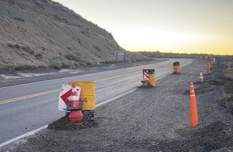 Vialidad Nacional trabaja en el sector afectado de la Ruta N°3