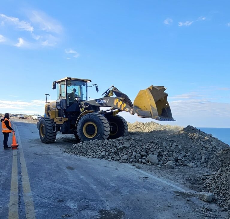 Vialidad Nacional reparó el km.1860 en la zona de “Punta Peligro”