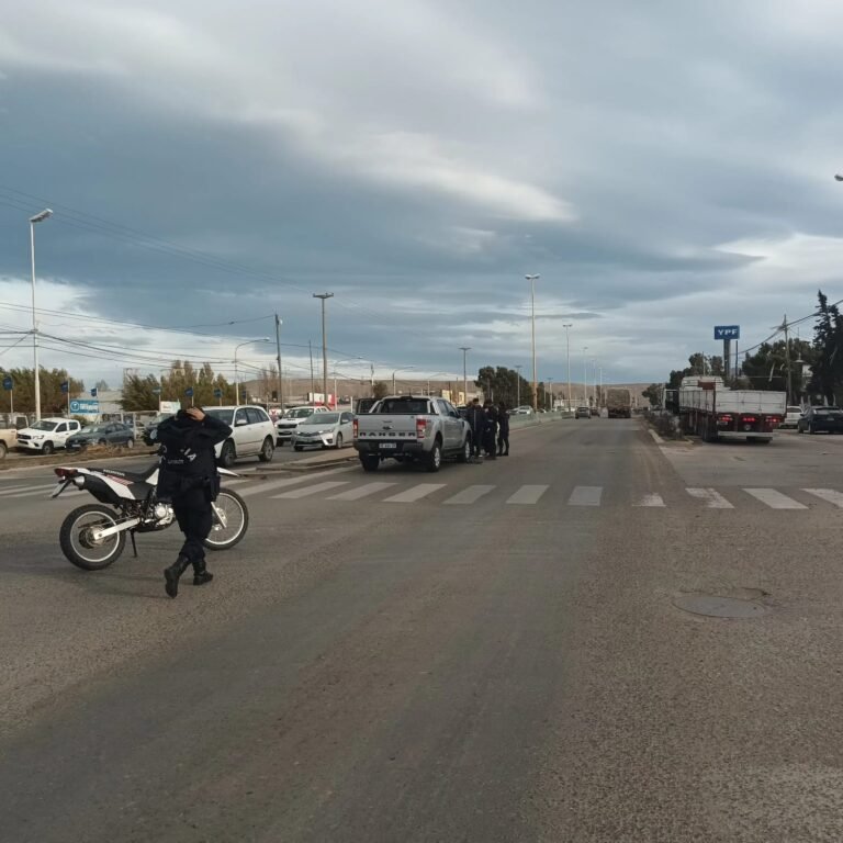 Choque en cadena sobre Avenida Yrigoyen