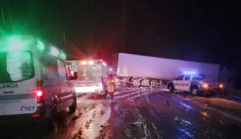 Murieron cuatro personas tras un choque entre una camioneta y un camión en la ruta 40