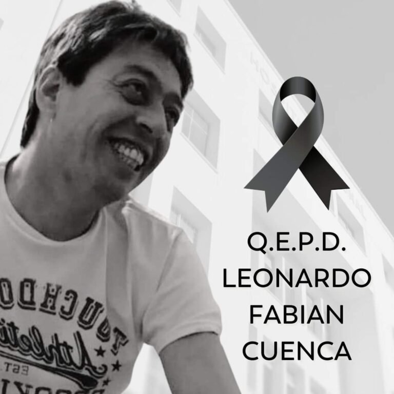 Tristeza por el fallecimiento de Fabián Cuenca, un querido Enfermero de la ciudad
