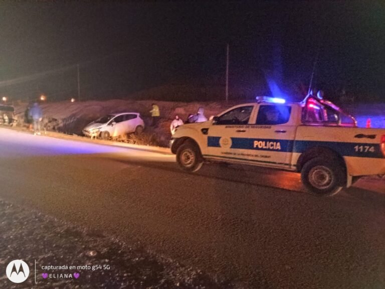 Esquivó unos perros, perdió el control del auto y volcó