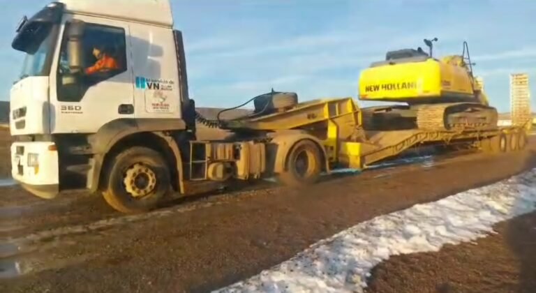 Sumaron más máquinas para trabajar en la Ruta N°26 entre Sarmiento y el empalme con la Ruta N40