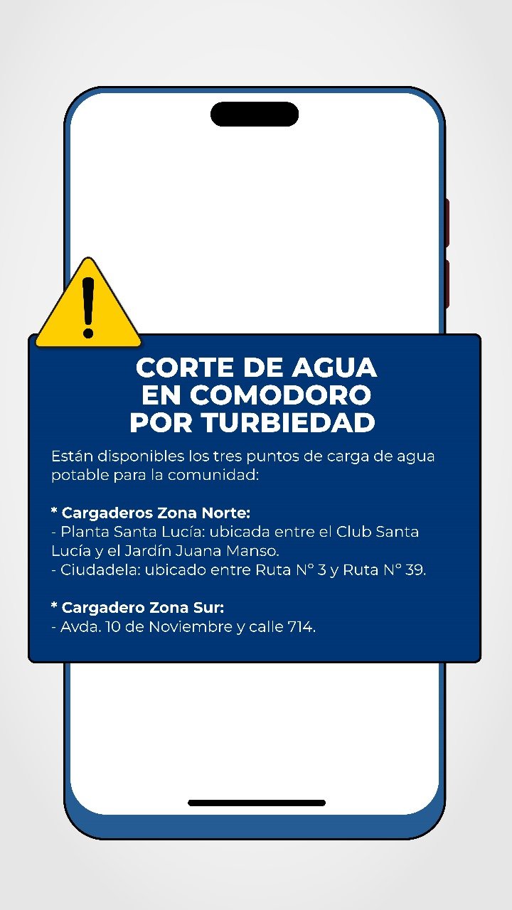 Nuevo corte de agua en Comodoro por elevada turbiedad en el Lago ...