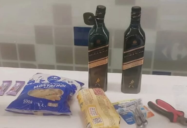 Intentó robar fideos, polenta, chocolate y whisky de un supermercado y fue atrapado