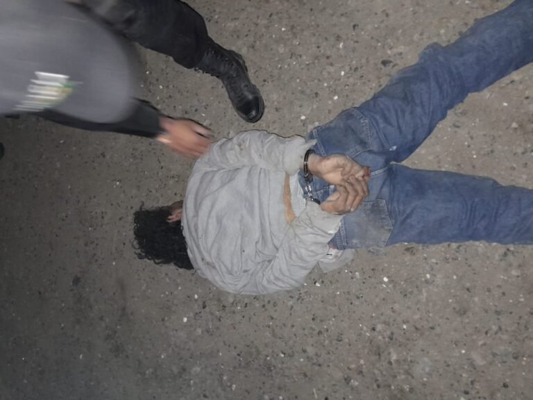 Vio a un ladrón escapando con una batería robada y lo redujo hasta que llegó la policía