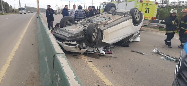 Fuerte vuelco en Ruta Nacional N°3: “Fue solo un susto”