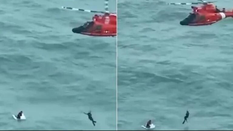 Tras el huracán Milton, lo rescataron navegando en una heladera