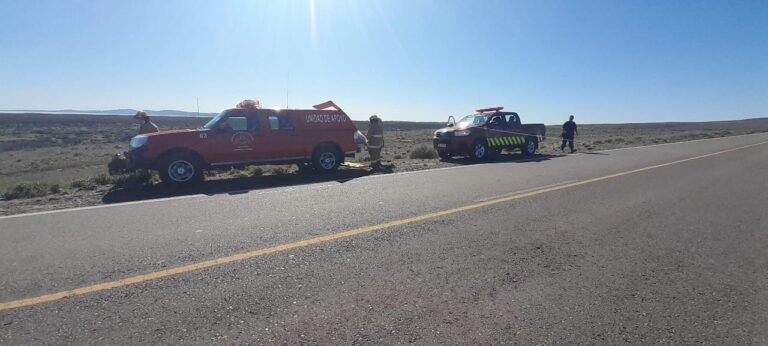 Despistó sobre Ruta N°26 y debió ser asistido por Bomberos Voluntarios