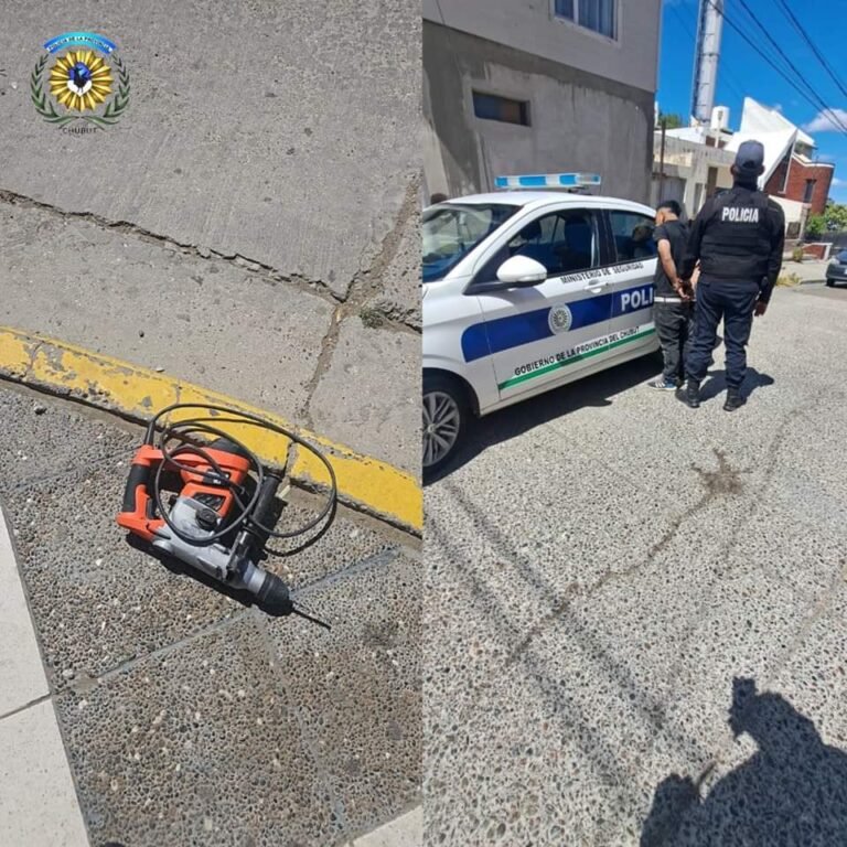 Estaba trabajando en un local, un ladrón le robó un taladro y lo atrapó