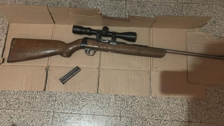 Caminaba portando una carabina 22 sin la documentación correspondiente
