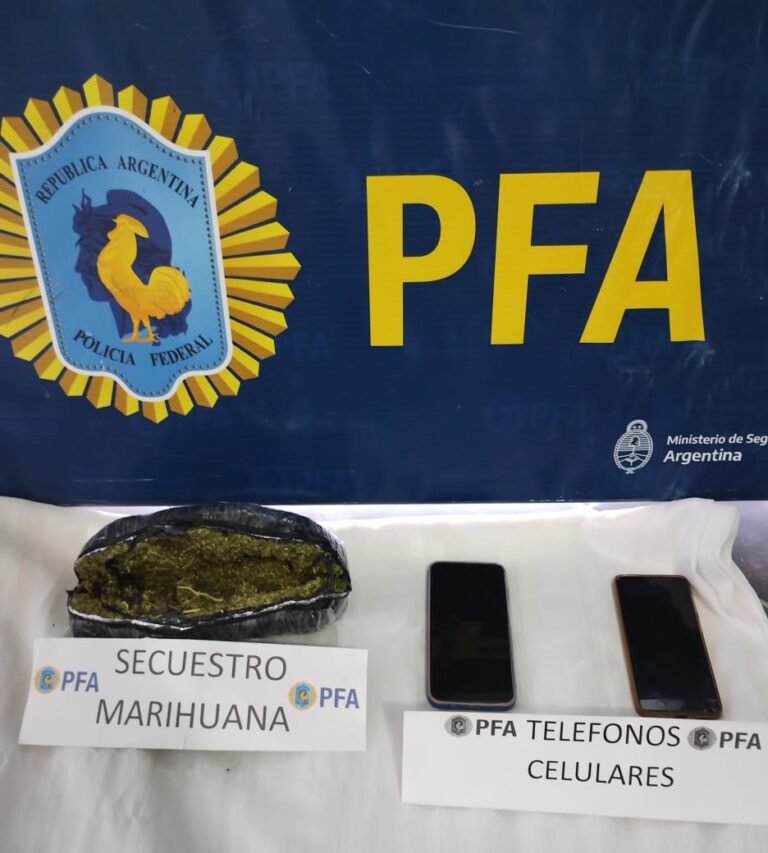 Los pararon en la ruta y descubrieron que llevaban más de medio kilo de marihuana