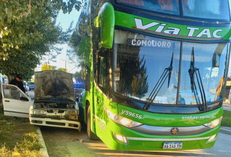 Manejaba alcoholizado y chocó contra un colectivo que se dirigía a Comodoro