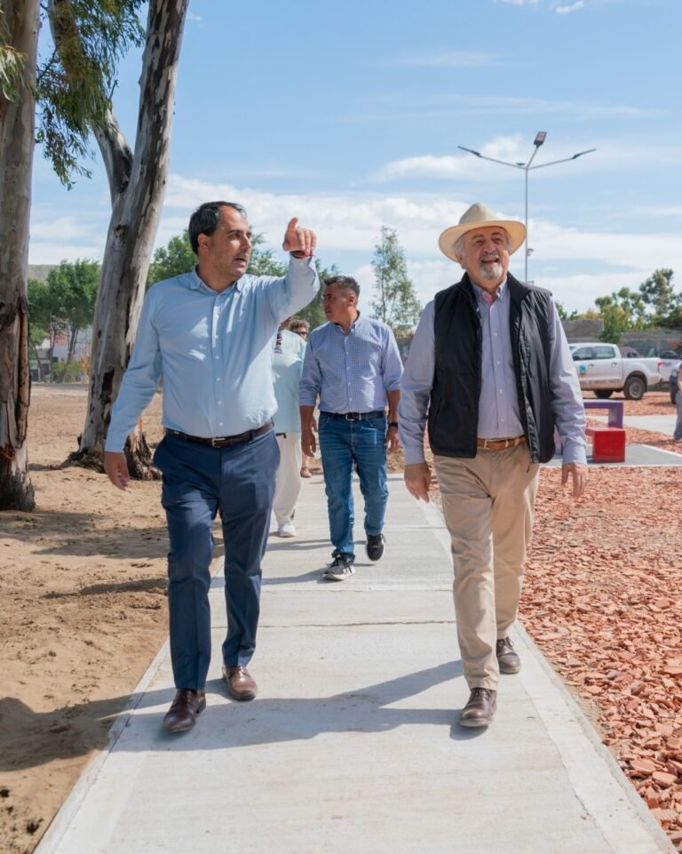 Othar y Sampaoli recorrieron la obra del Parque de la Ciudad