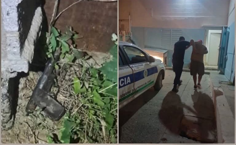 Su pareja disparaba un arma de fuego al aire y llamó a la policía