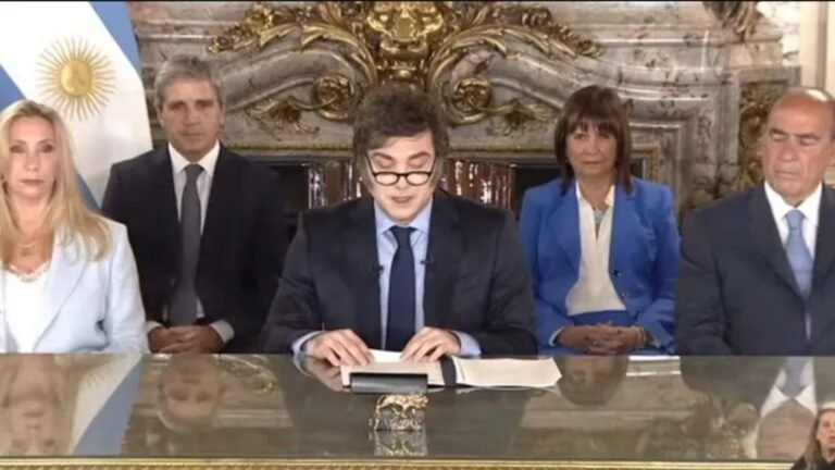 A un año del inicio de su Gobierno, Javier Milei habló en cadena nacional