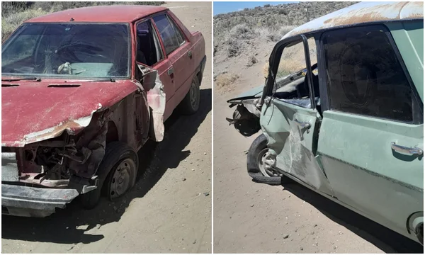 Chocaron los únicos dos autos que circulaban por una zona rural