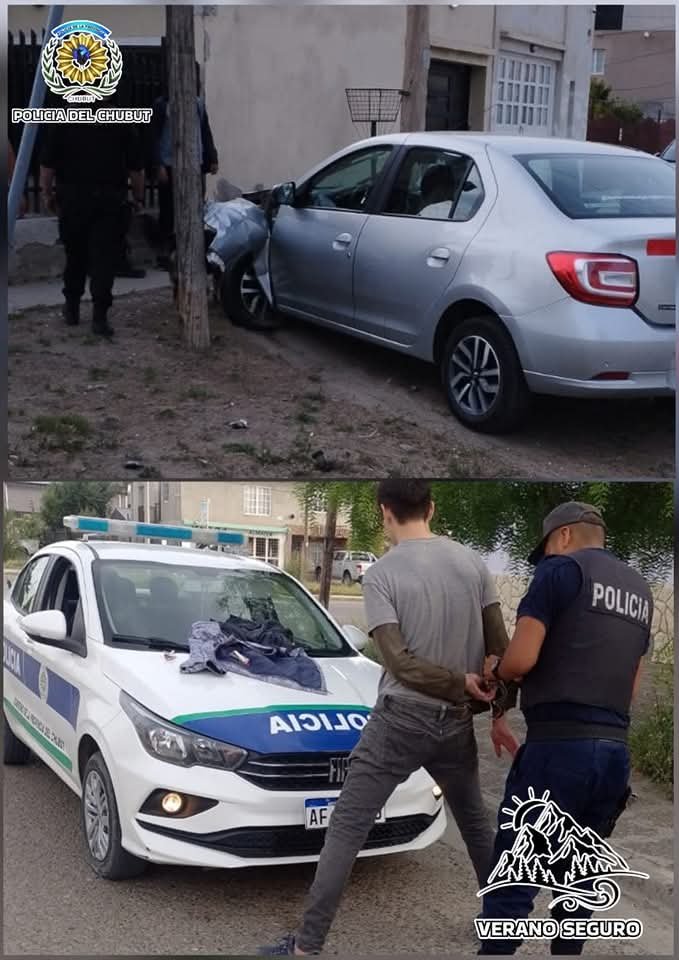 Dejó el auto encendido, se lo robaron y chocaron contra un poste