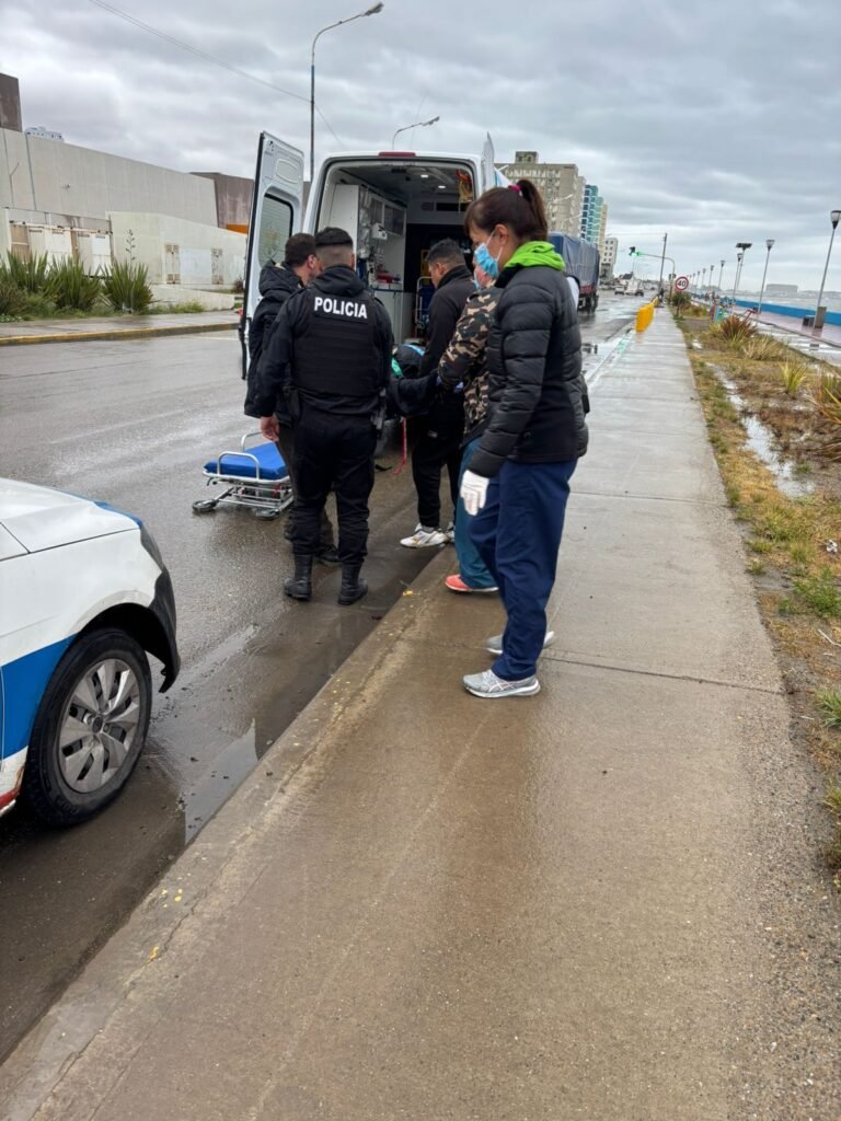 Ciclista lesionado al caerse en el Paseo Costero