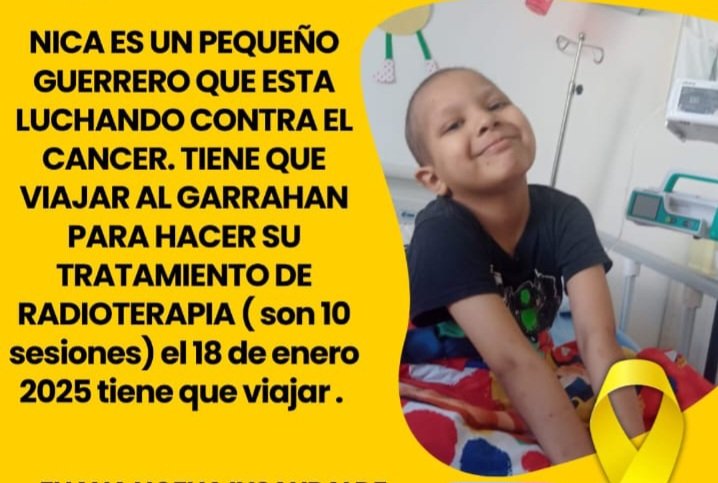 Nicanor lucha contra el cáncer y necesita ayuda para poder viajar al Garrahan