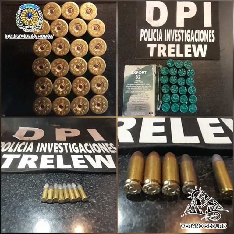 Allanamiento por amenazas, lesiones e incendio intencional: Secuestran municiones de diversos calibres