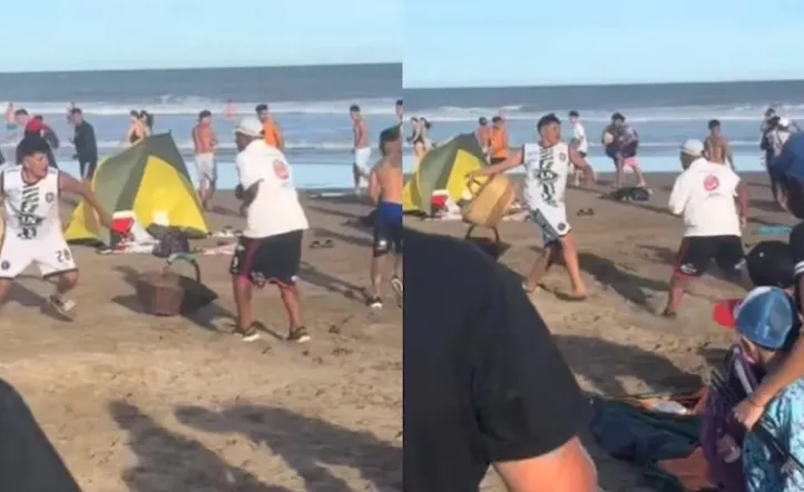 A piñas y canastazos: pelea entre vendedores ambulantes