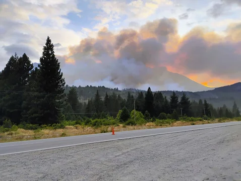 Un incendio forestal obliga a interrumpir la Ruta Nacional 40