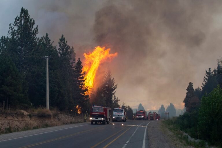 Vialidad Nacional se sumó a los equipos que trabajan en la lucha contra los incendios en El Bolsón