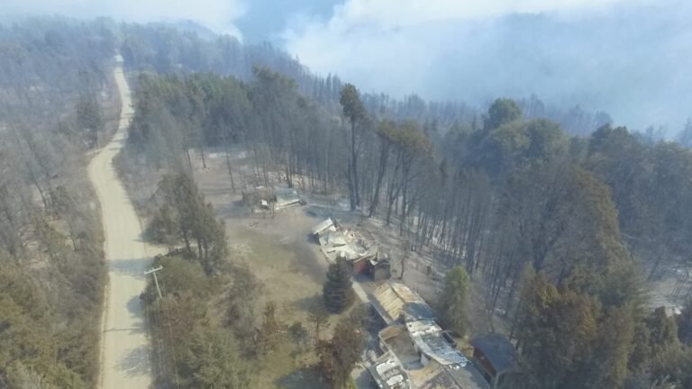 Confirman una víctima fatal a raíz del incendio en Mallín Ahogado
