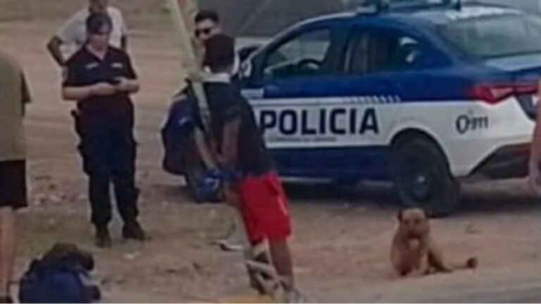 Un grupo de vecinos atrapó a un ladrón y lo ató a un poste hasta que llegó la Policía