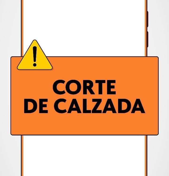 Corte y reducción de calzada por tareas de saneamiento
